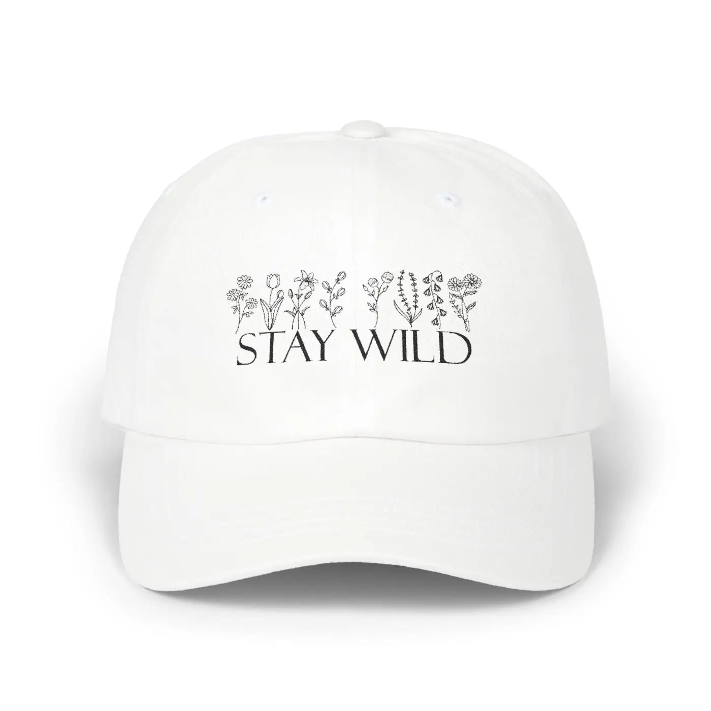 Stay Wild Classic Dad Cap - Floral Design for Nature Lovers - DipaliZ