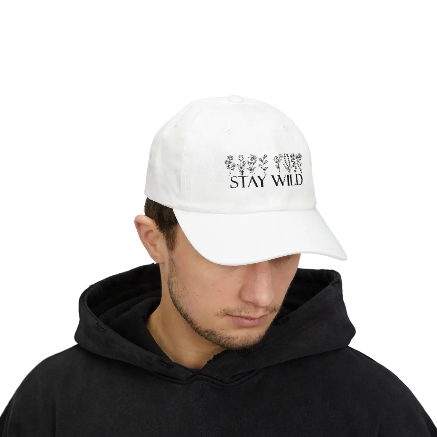 Stay Wild Classic Dad Cap - Floral Design for Nature Lovers - DipaliZ