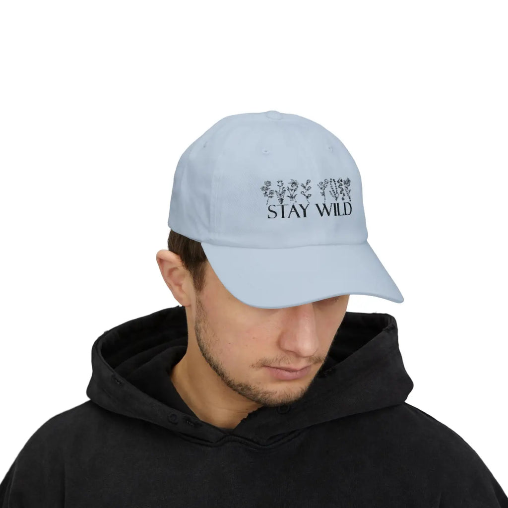 Stay Wild Classic Dad Cap - Floral Design for Nature Lovers - DipaliZ