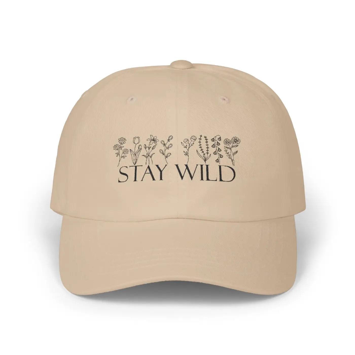 Stay Wild Classic Dad Cap - Floral Design for Nature Lovers - DipaliZ