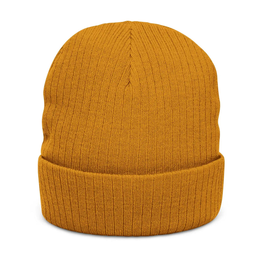 Stay Wild Ribbed Knit Beanie - Embroidered Cuff - DipaliZ