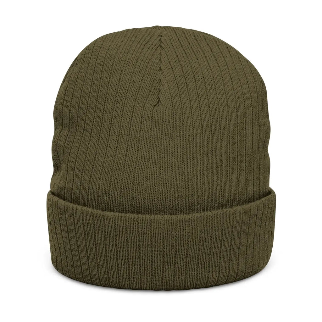 Stay Wild Ribbed Knit Beanie - Embroidered Cuff - DipaliZ
