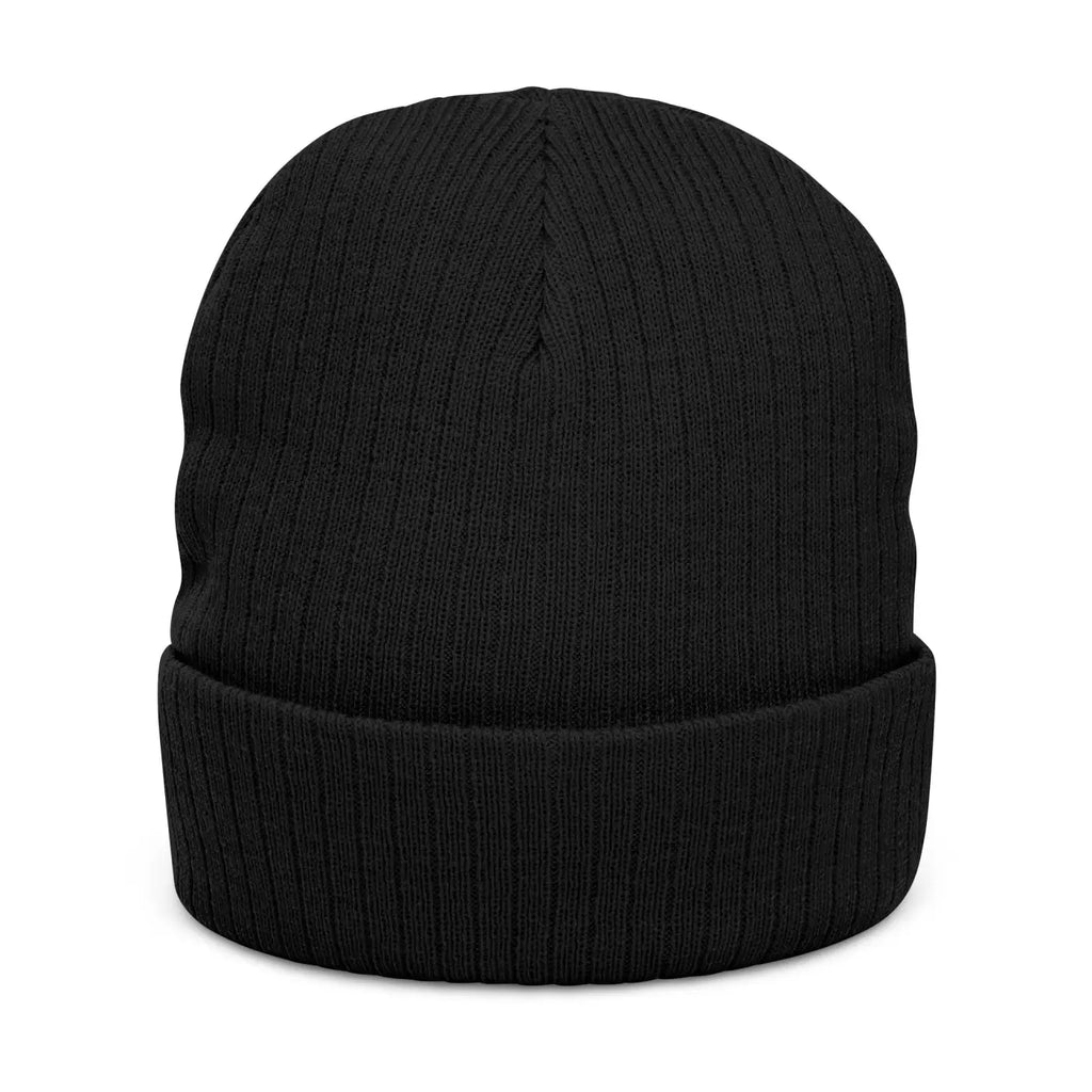 Stay Wild Ribbed Knit Beanie - Embroidered Cuff - DipaliZ
