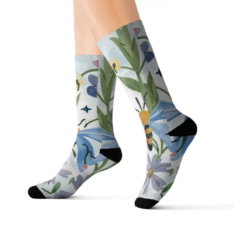 Nature Pattern Sublimation Socks - Eco-Friendly Comfort - DipaliZ