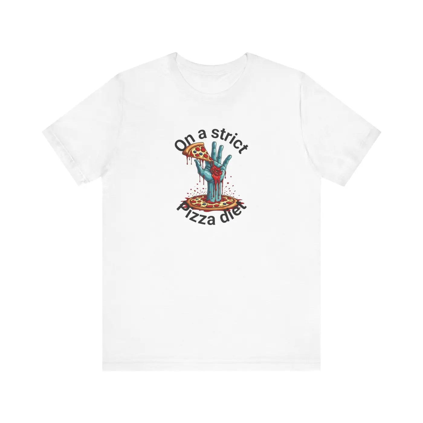 Zombie Pizza Diet Short Sleeve Tee - Unisex Jersey - DipaliZ