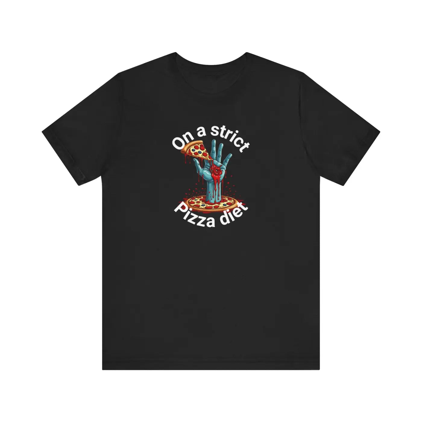 Zombie Pizza Diet Short Sleeve Tee - Unisex Jersey - DipaliZ