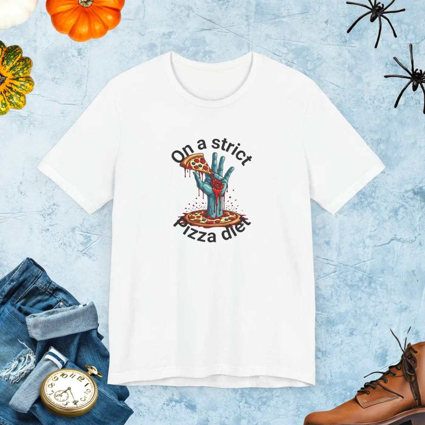 Zombie Pizza Diet Short Sleeve Tee - Unisex Jersey - DipaliZ