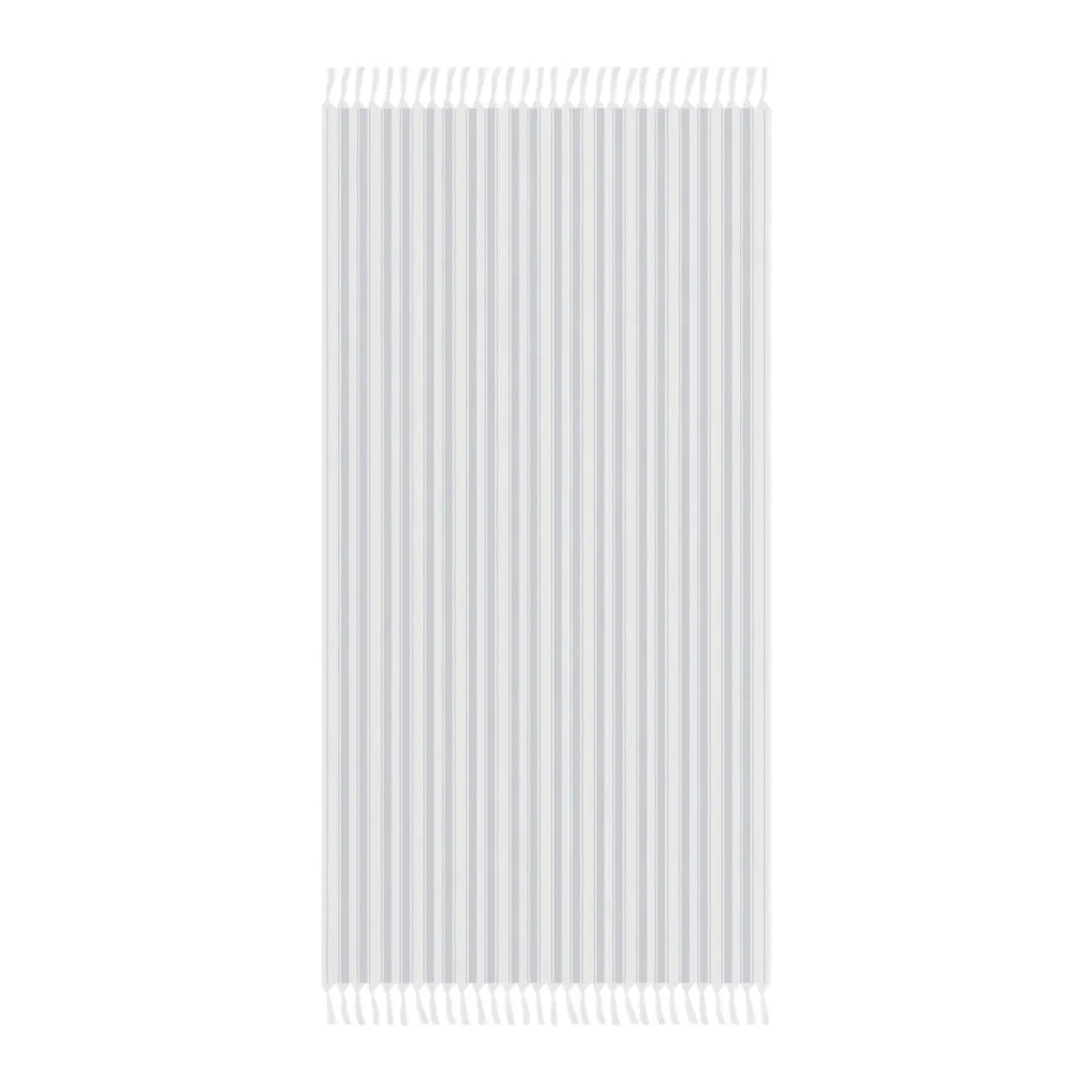 Striped Boho Beach Towel - Turkish Cotton with Hand-Knotted Tassels - DipaliZ