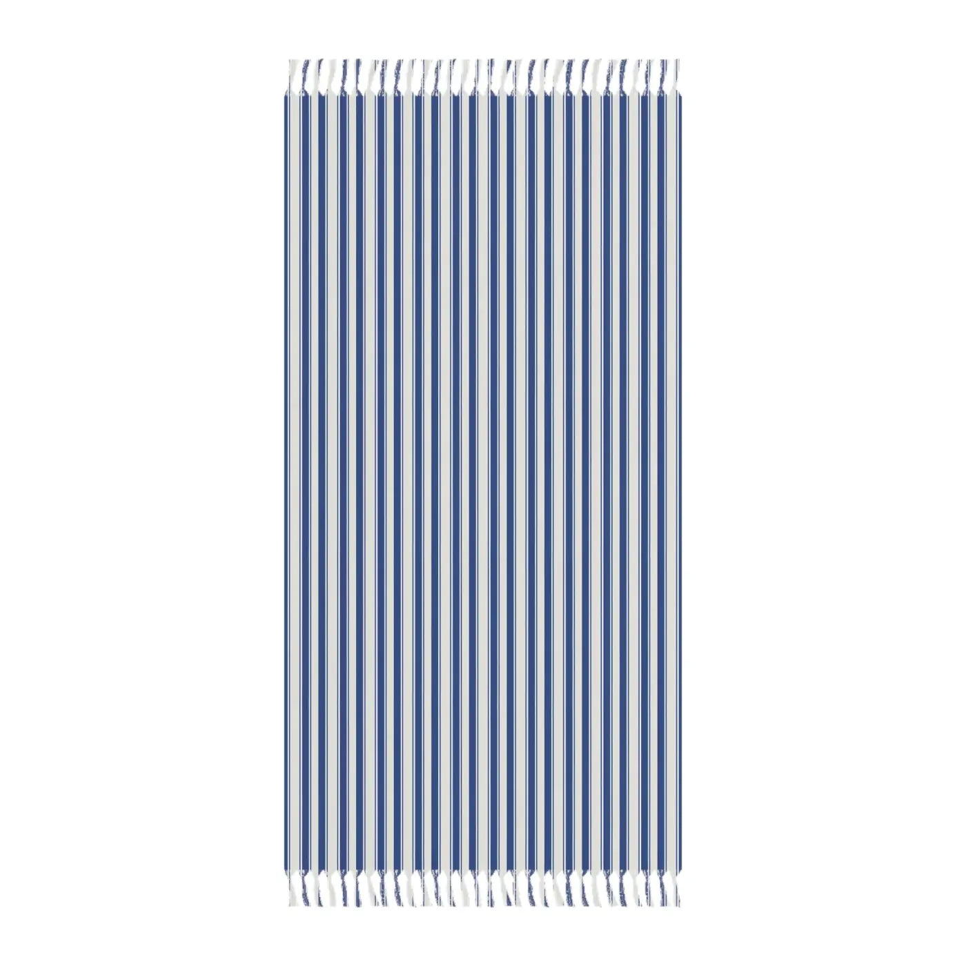 Striped Boho Beach Towel - Turkish Cotton with Hand-Knotted Tassels - DipaliZ