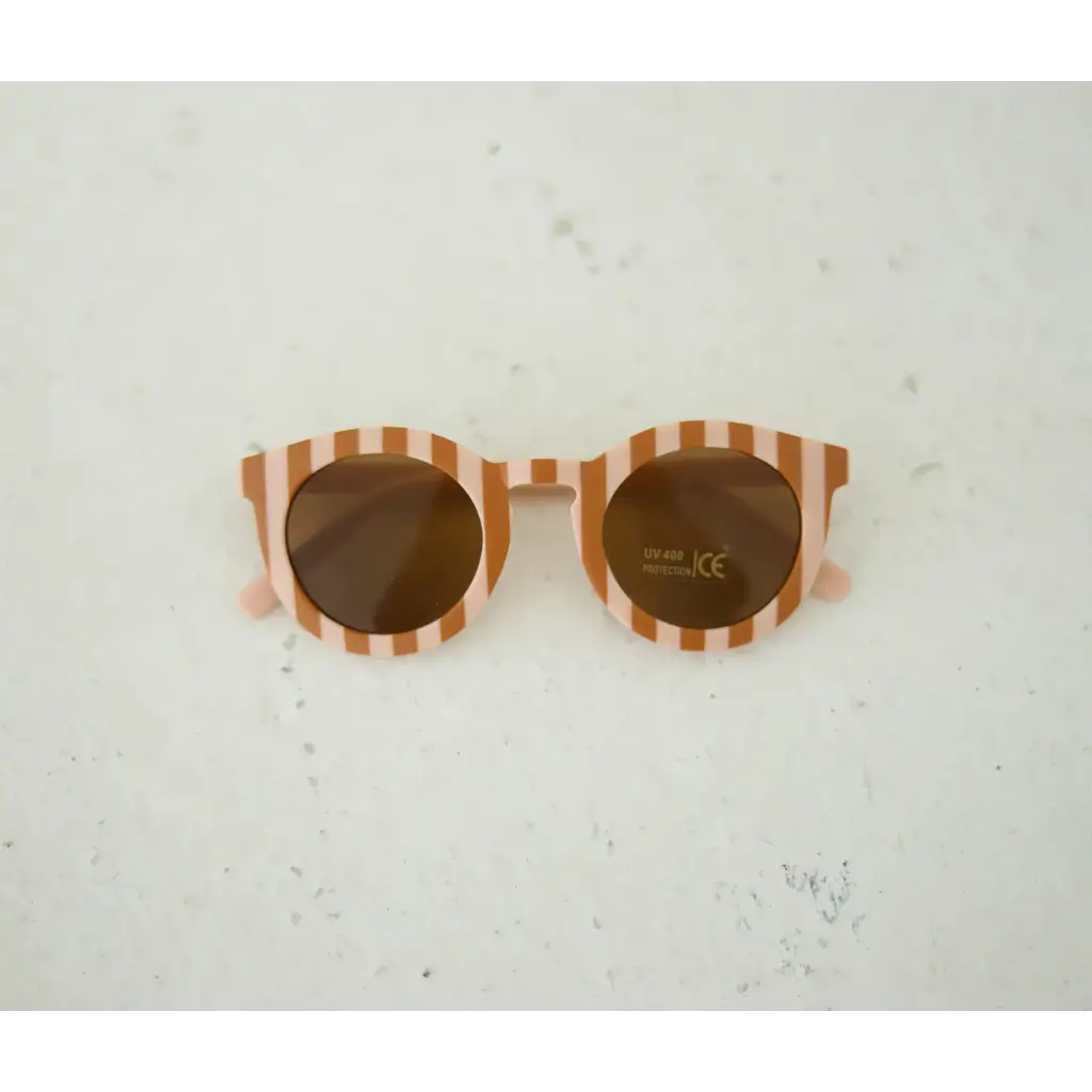 Striped Sunglasses for Kids | Pink/Brown