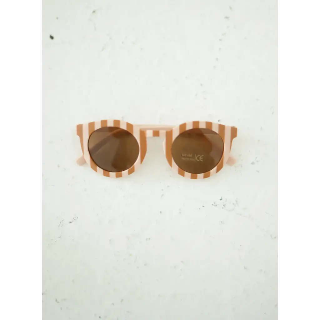 Striped Sunglasses for Kids | Pink/Brown