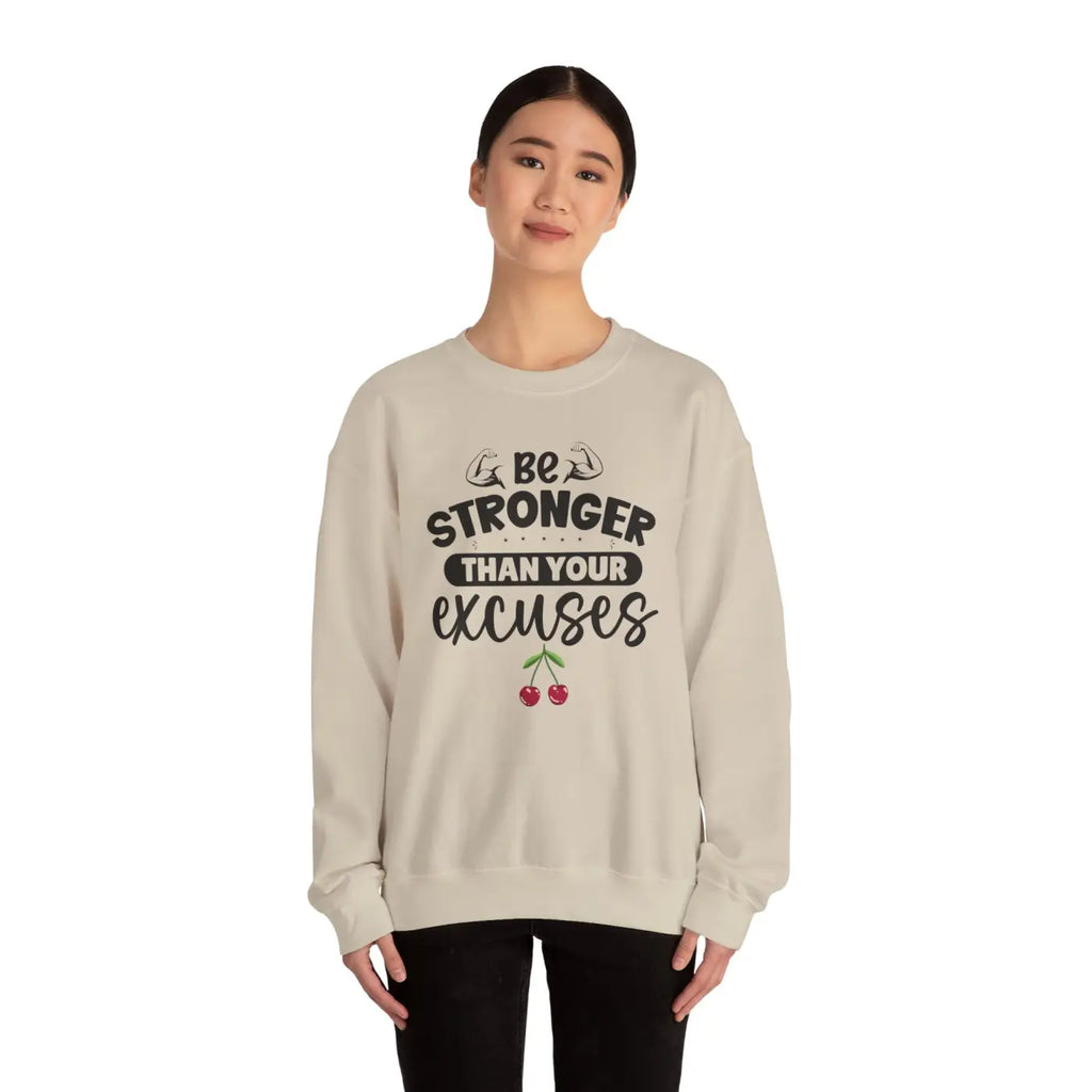 Heavy Blend Crewneck Sweatshirt - Conquer Excuses Style - DipaliZ