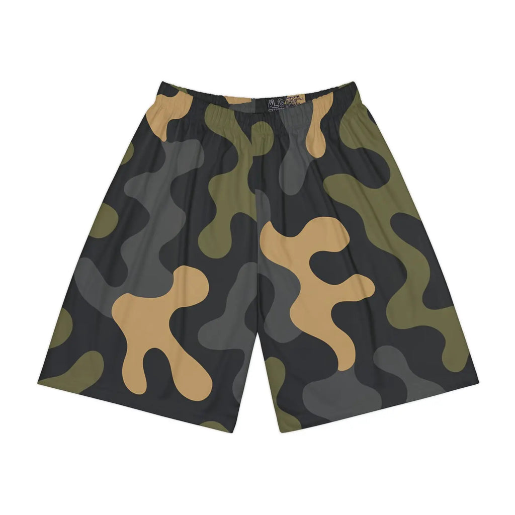 Men's Sports Shorts - Vibrant Camo Summer Workout Gear - DipaliZ