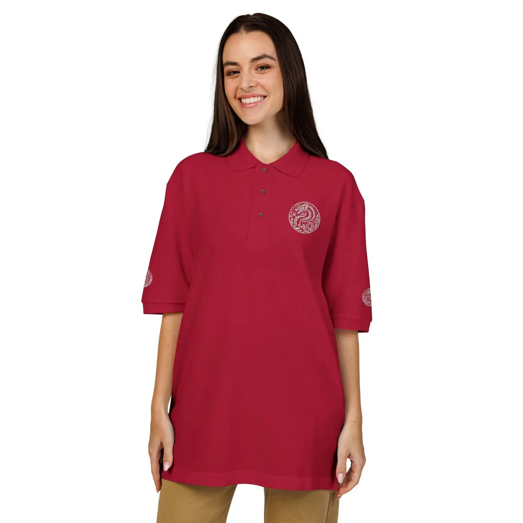 Stylish Embroidered Unisex Polo - Elegant Embroidery - DipaliZ