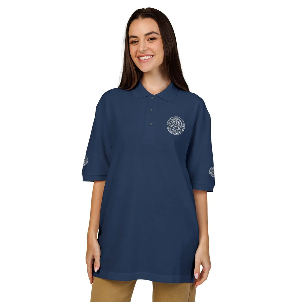 Stylish Embroidered Unisex Polo - Elegant Embroidery - DipaliZ