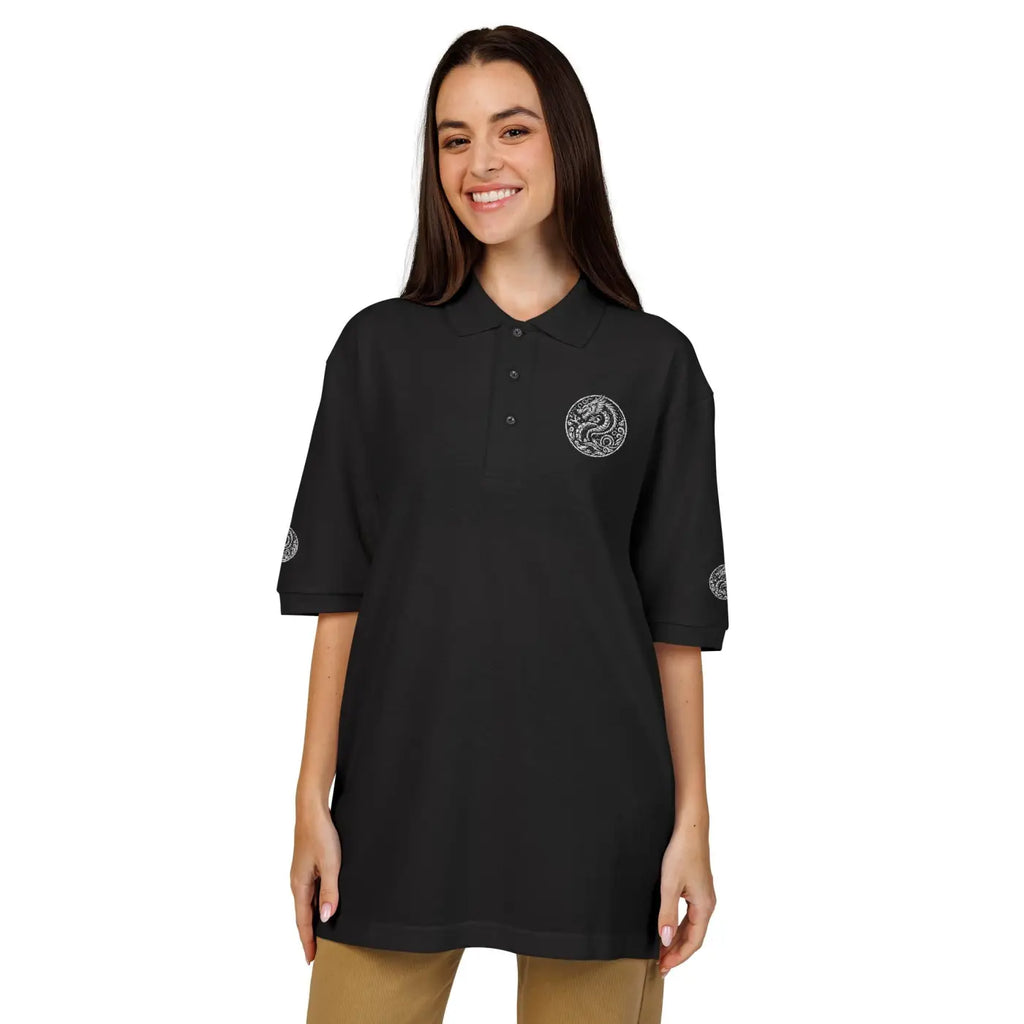 Stylish Embroidered Unisex Polo - Elegant Embroidery - DipaliZ