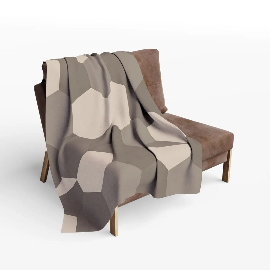 Geometric Fleece Blanket - Bold Design for Cozy Homes - DipaliZ