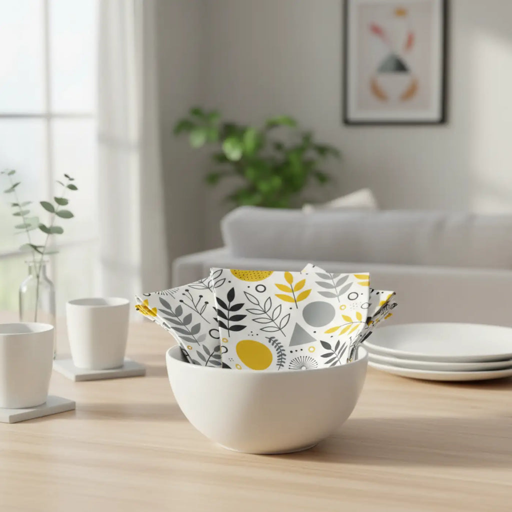 Stylish Geometric Pattern Napkins, Perfect for Dinner Parties, Weddings, Baby Showers, Thanksgiving, Holiday Decor