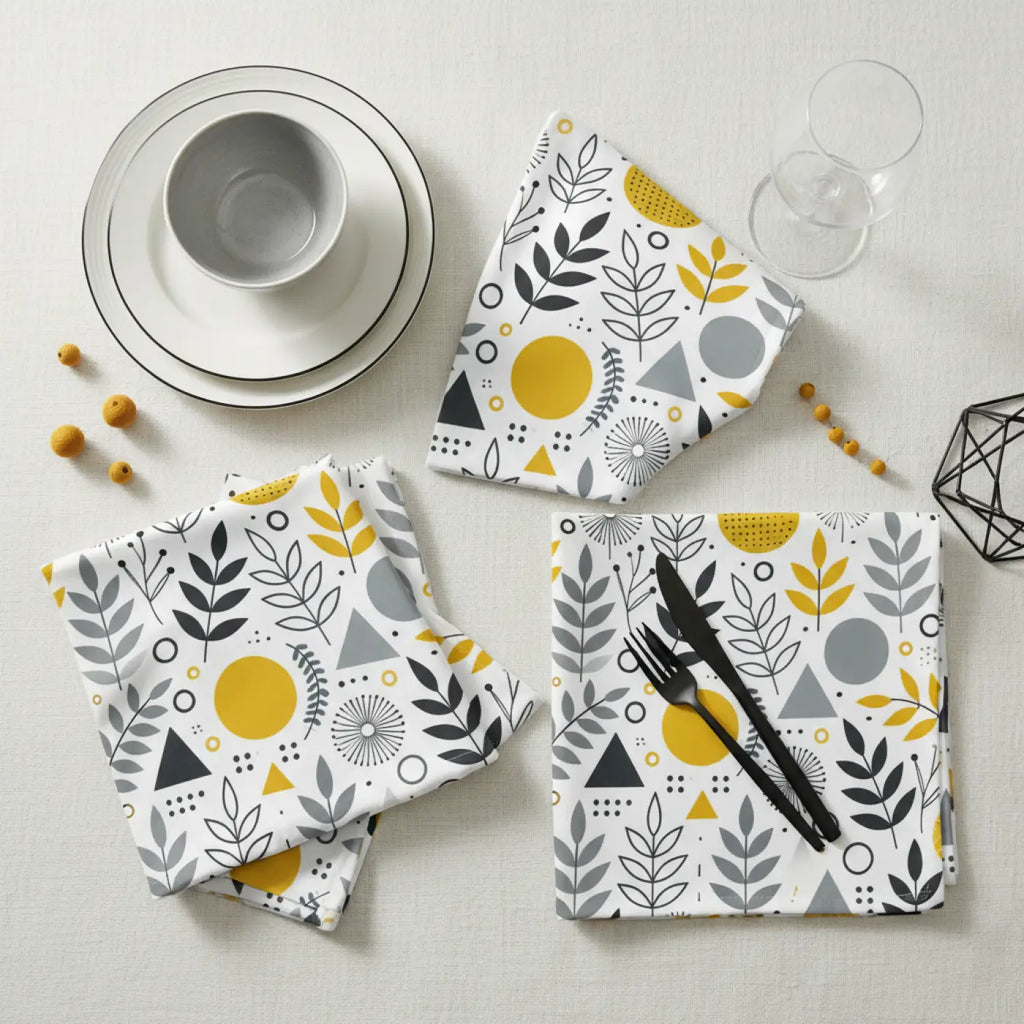 Stylish Geometric Pattern Napkins, Perfect for Dinner Parties, Weddings, Baby Showers, Thanksgiving, Holiday Decor