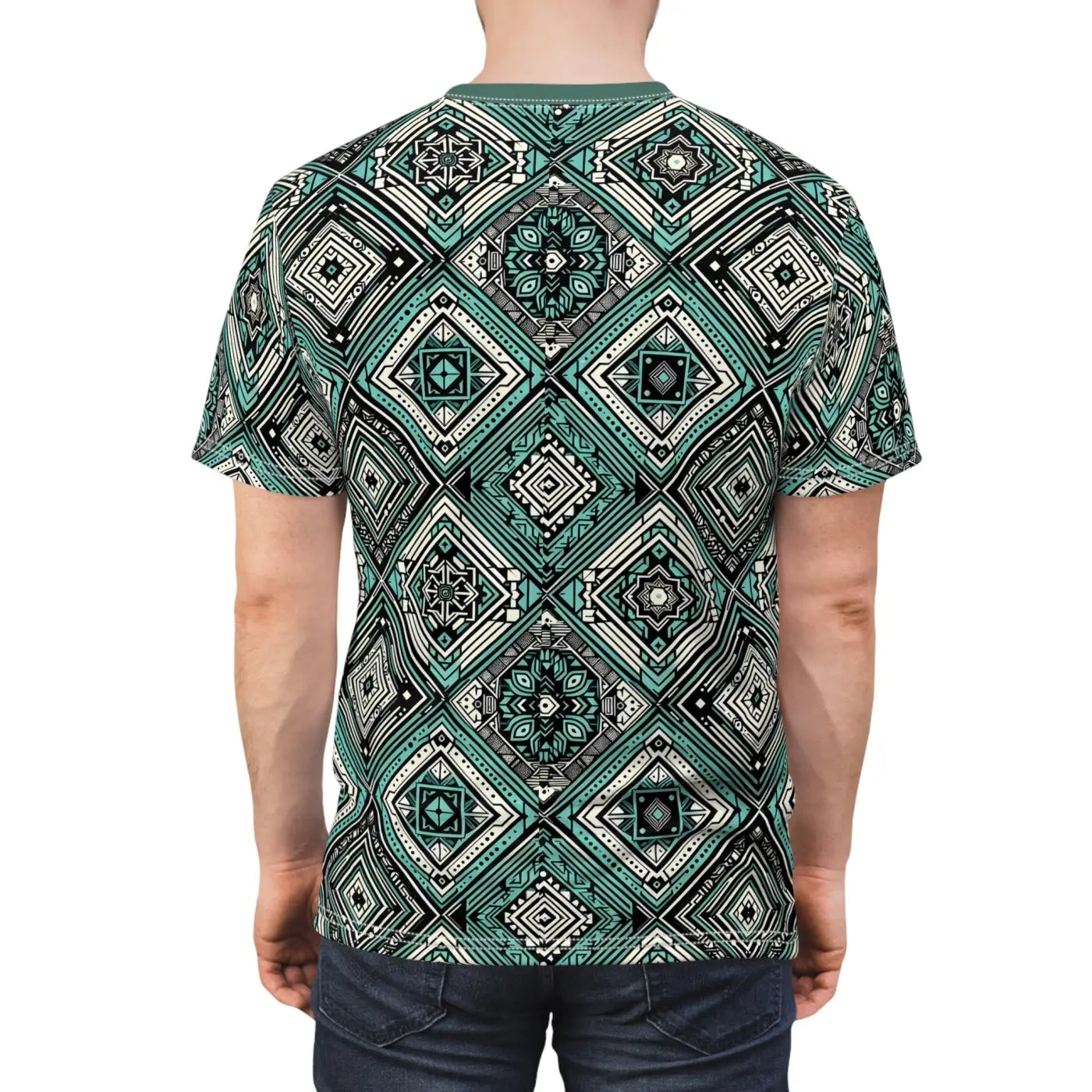 Stylish Geometric Unisex Tee - Bold Casual Outings - DipaliZ