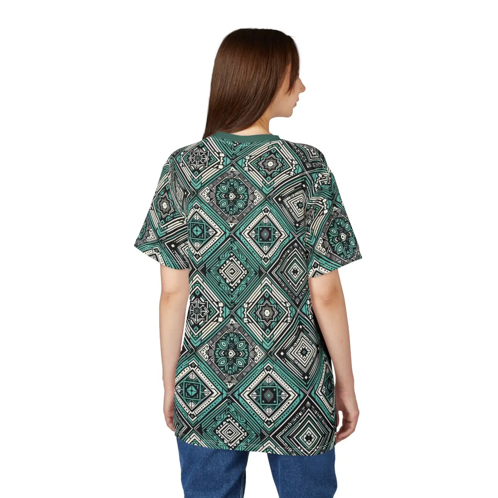 Stylish Geometric Unisex Tee - Bold Casual Outings - DipaliZ