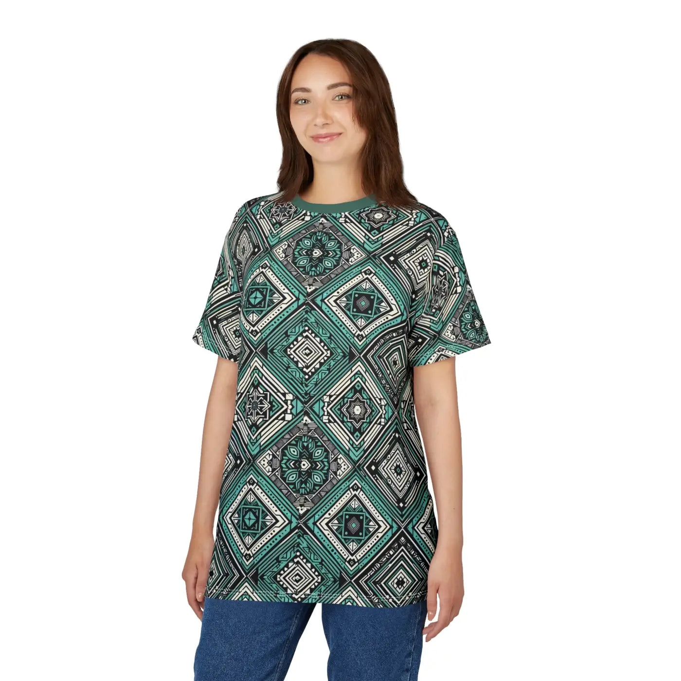 Stylish Geometric Unisex Tee - Bold Casual Outings - DipaliZ