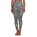 Zebra Print Yoga Leggings - Stylish High Waisted Activewear - DipaliZ