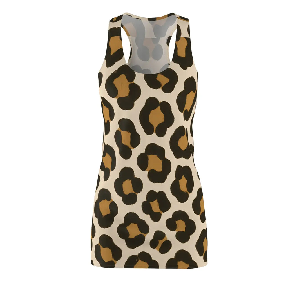 Leopard Print Racerback Dress - Summer Party Outfit - DipaliZ
