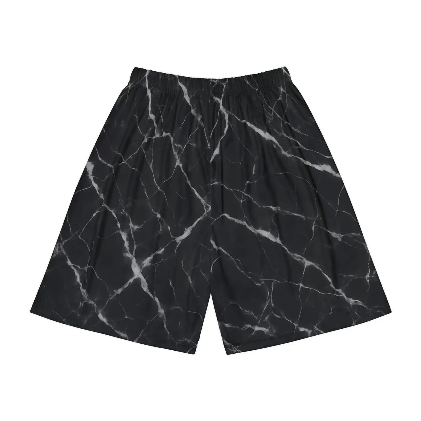 Marble Print Men's Sports Shorts - Casual Lounge Activewear - DipaliZ