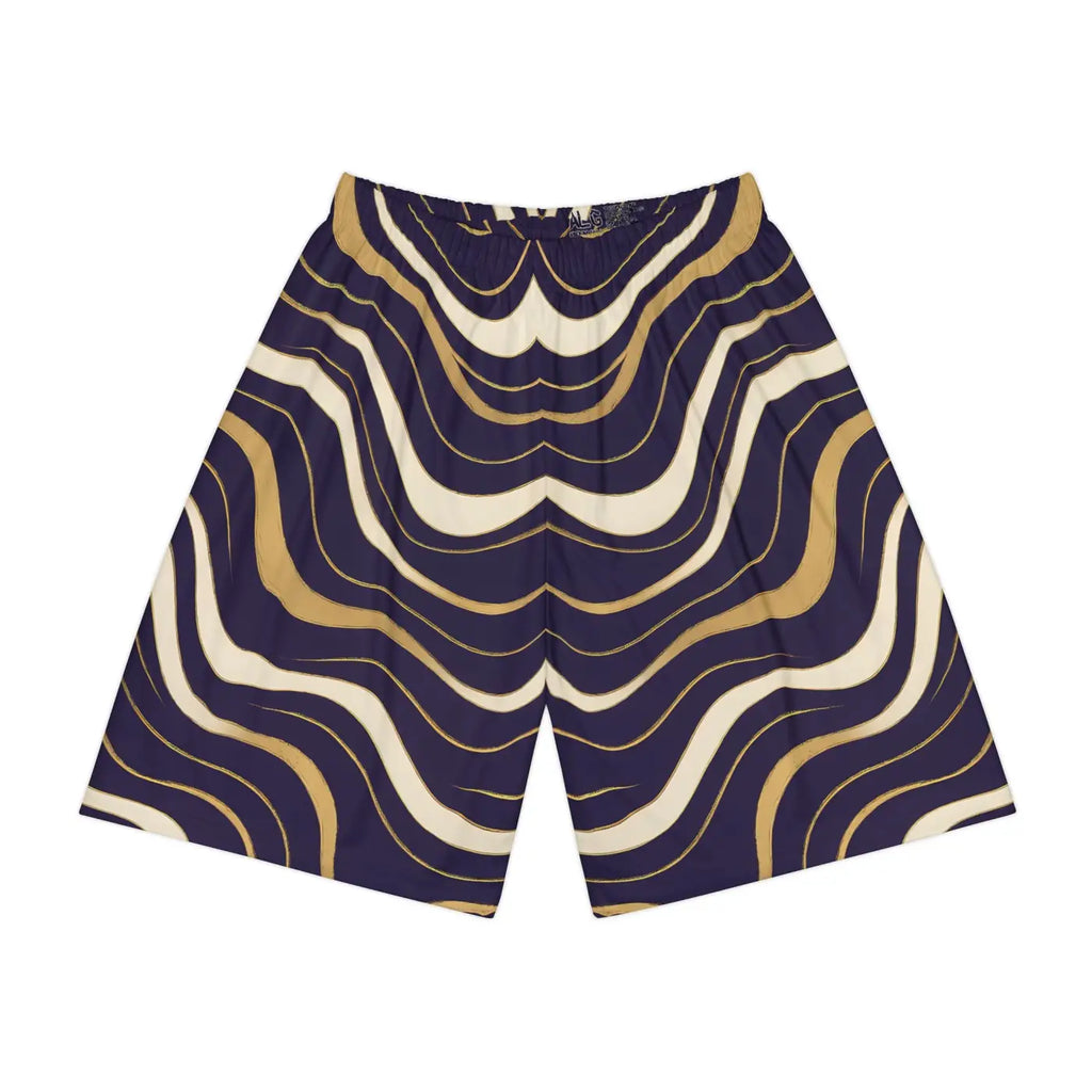 Sports Shorts - Dynamic Waves Design Casual Summer - DipaliZ