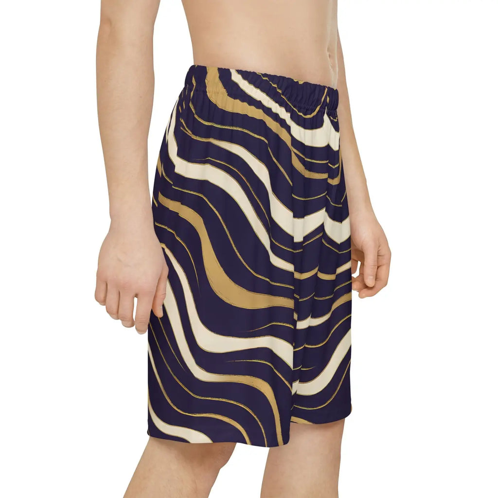 Sports Shorts - Dynamic Waves Design Casual Summer - DipaliZ
