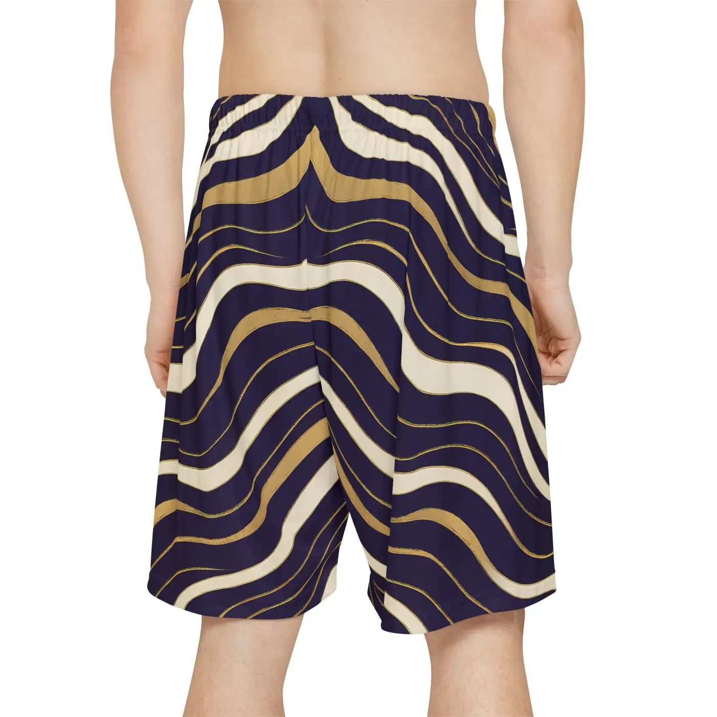 Sports Shorts - Dynamic Waves Design Casual Summer - DipaliZ