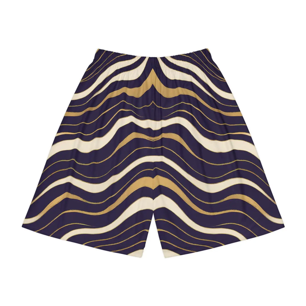 Sports Shorts - Dynamic Waves Design Casual Summer - DipaliZ