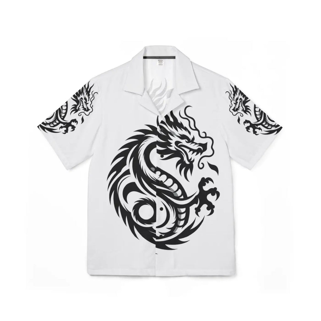 Hawaiian Camp Shirt - Dragon Print Summer Style - DipaliZ