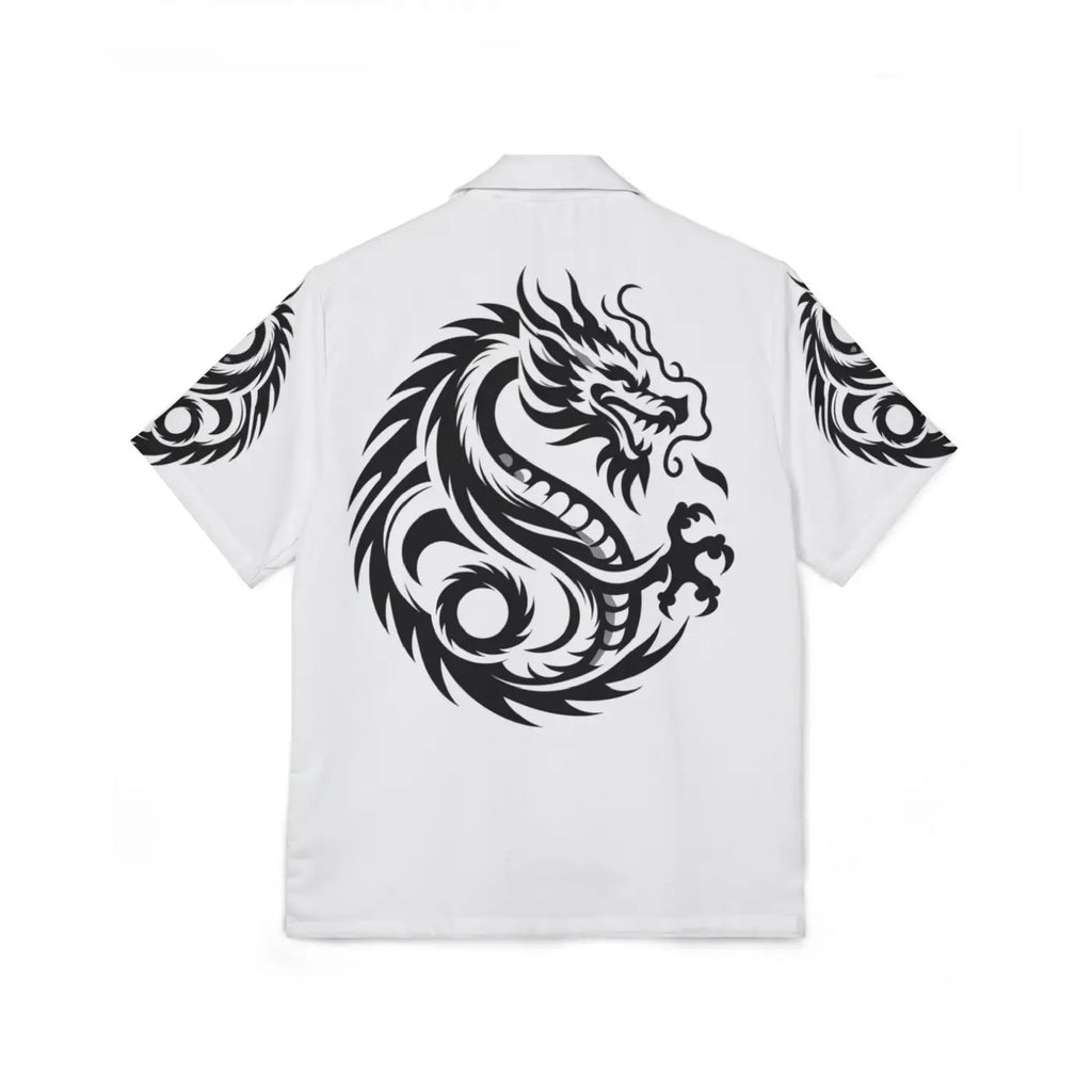 Hawaiian Camp Shirt - Dragon Print Summer Style - DipaliZ
