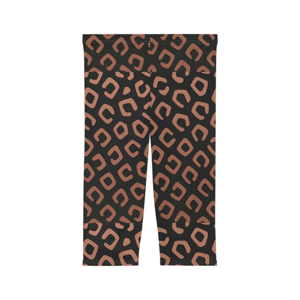 Stylish Women's Capri Leggings - All Over Print Design - DipaliZ
