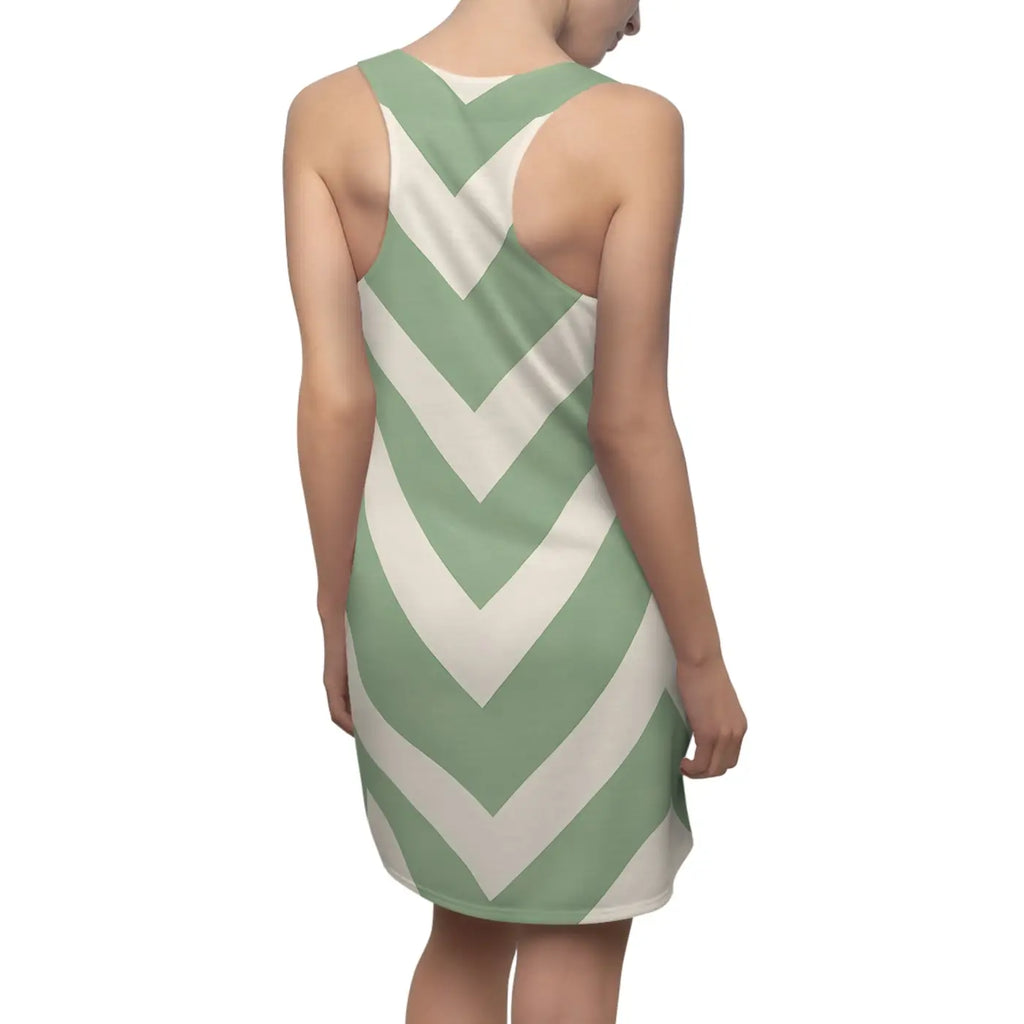 Chevron Design Summer Dress - Stylish Women's Racerback - DipaliZ