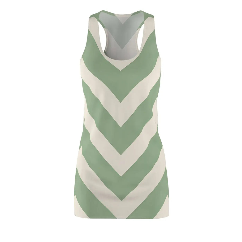 Chevron Design Summer Dress - Stylish Women's Racerback - DipaliZ