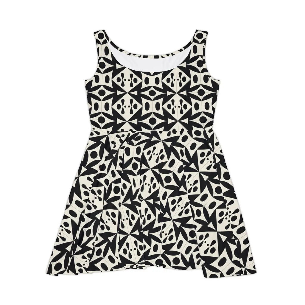 Women's Skater Dress - Vibrant Abstract Pattern Party Wear - DipaliZ