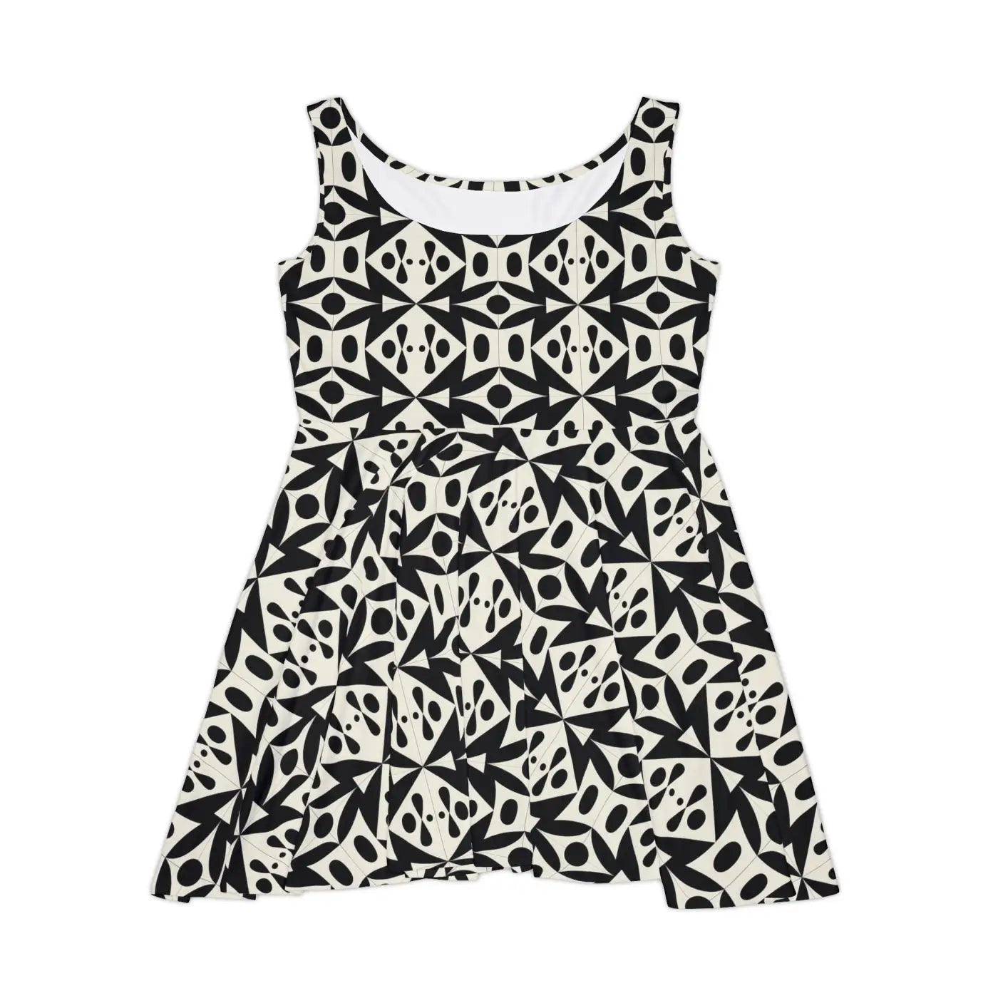 Women's Skater Dress - Vibrant Abstract Pattern Party Wear - DipaliZ