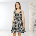 Women's Skater Dress - Vibrant Abstract Pattern Party Wear - DipaliZ