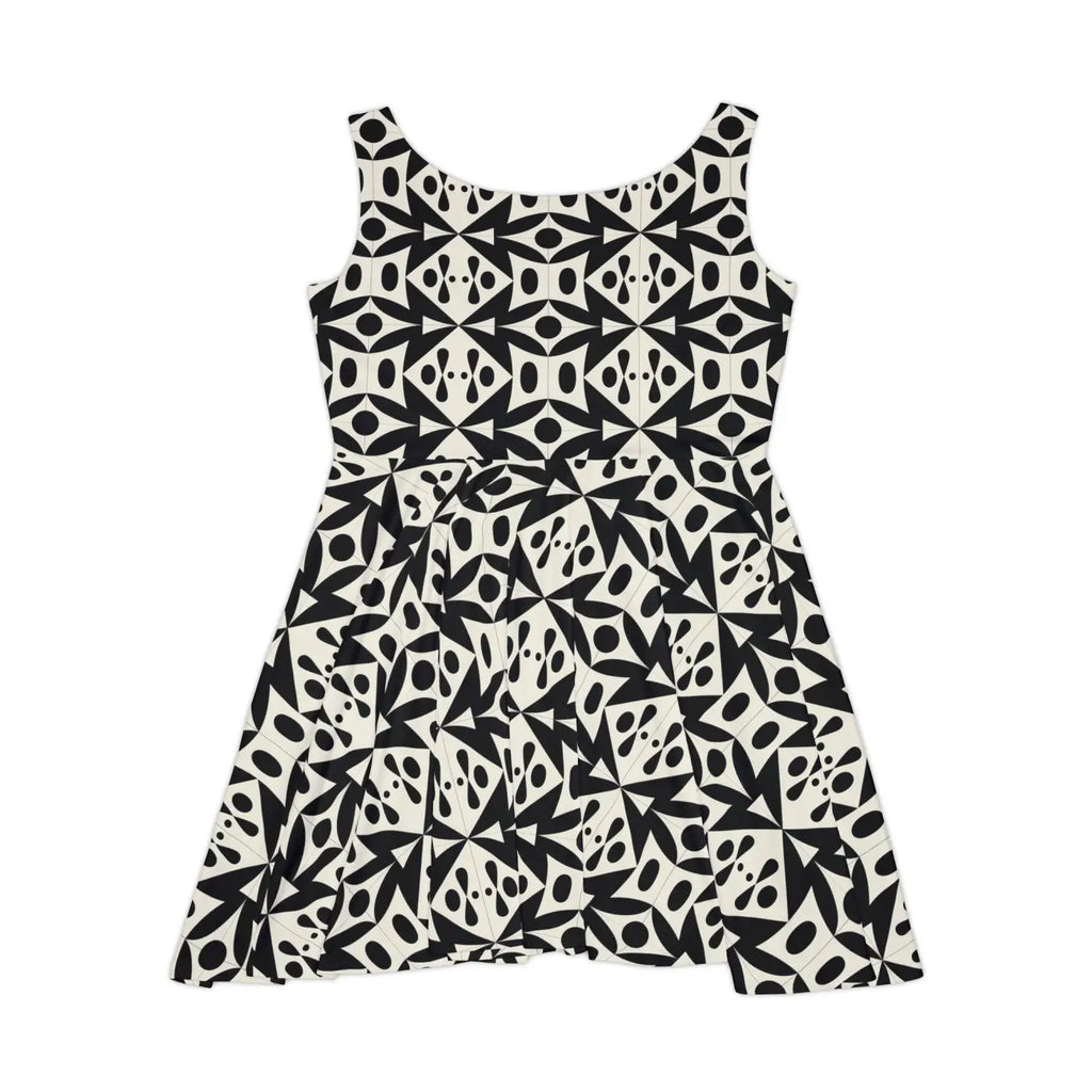 Women's Skater Dress - Vibrant Abstract Pattern Party Wear - DipaliZ