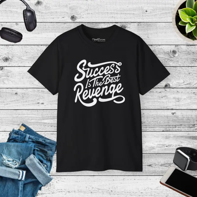 Success Is The Best Revenge Typography Tee - Cotton - DipaliZ