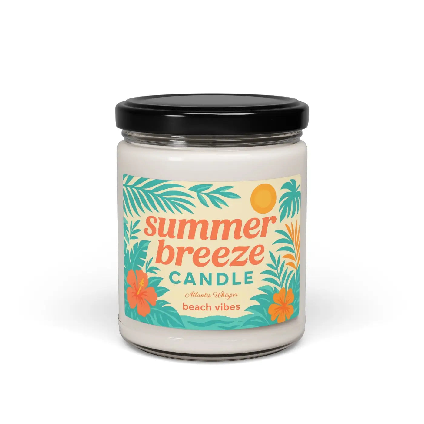 Summer Breeze Scented Soy Candle - Cotton Wick Beach Vibes - DipaliZ