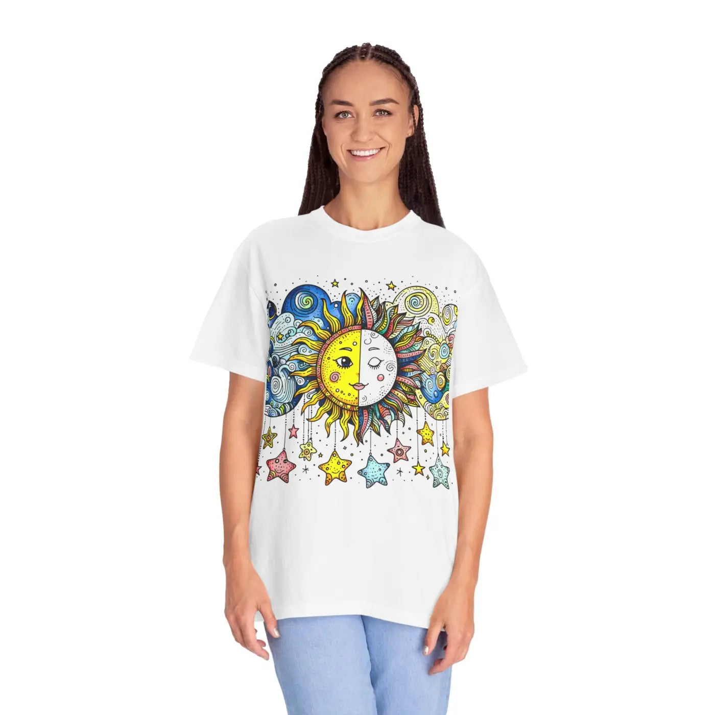 Moon Graphic Unisex T-Shirt - Bold Boho Vibes - DipaliZ