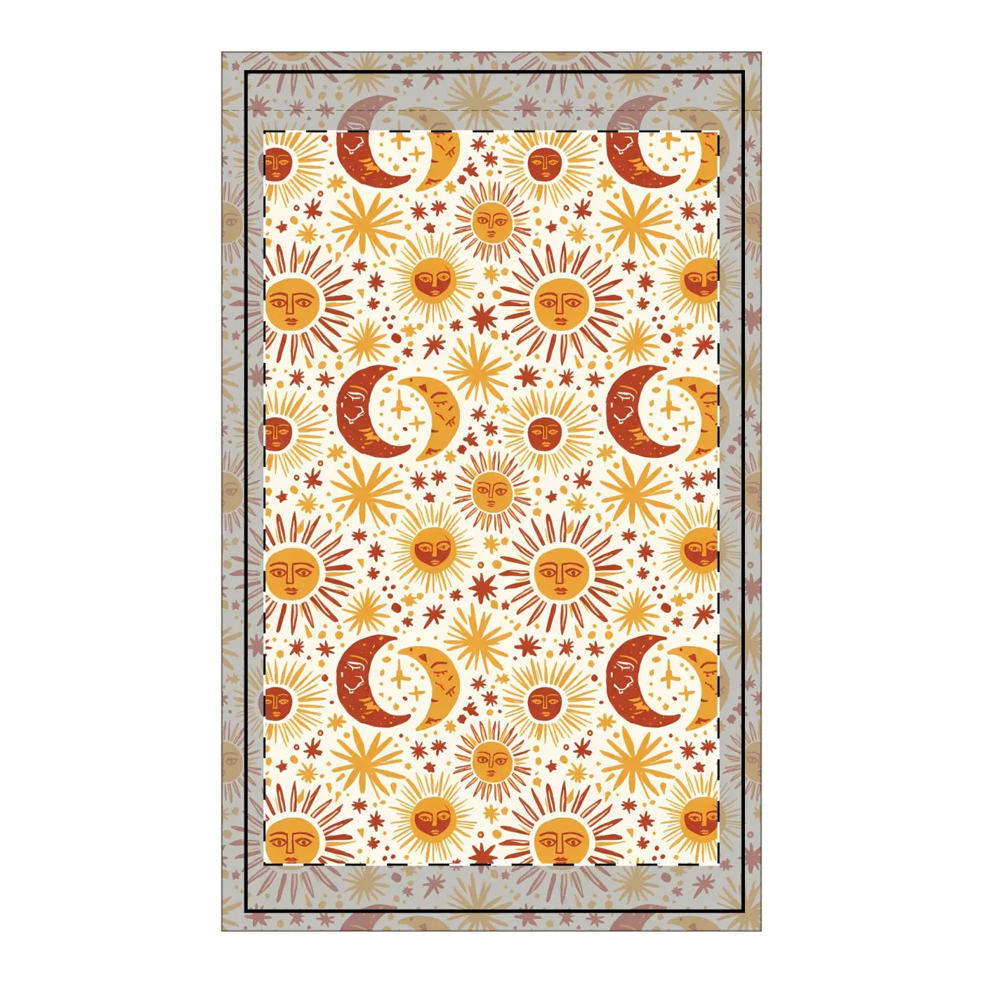 Boho Celestial Glow Sheer Curtain Panel - Golden Hour Magic - DipaliZ