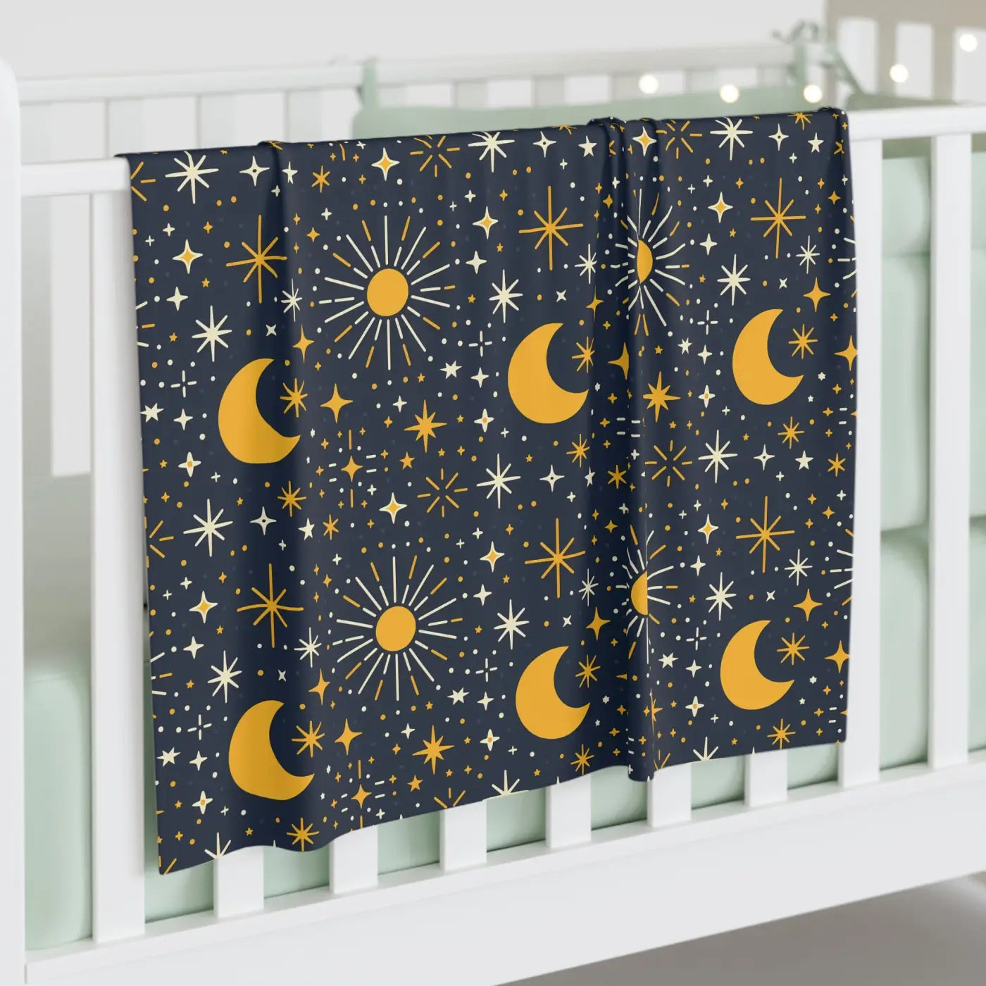 Heavenly Stars Baby Swaddle - Cosmic Comfort Blanket - DipaliZ