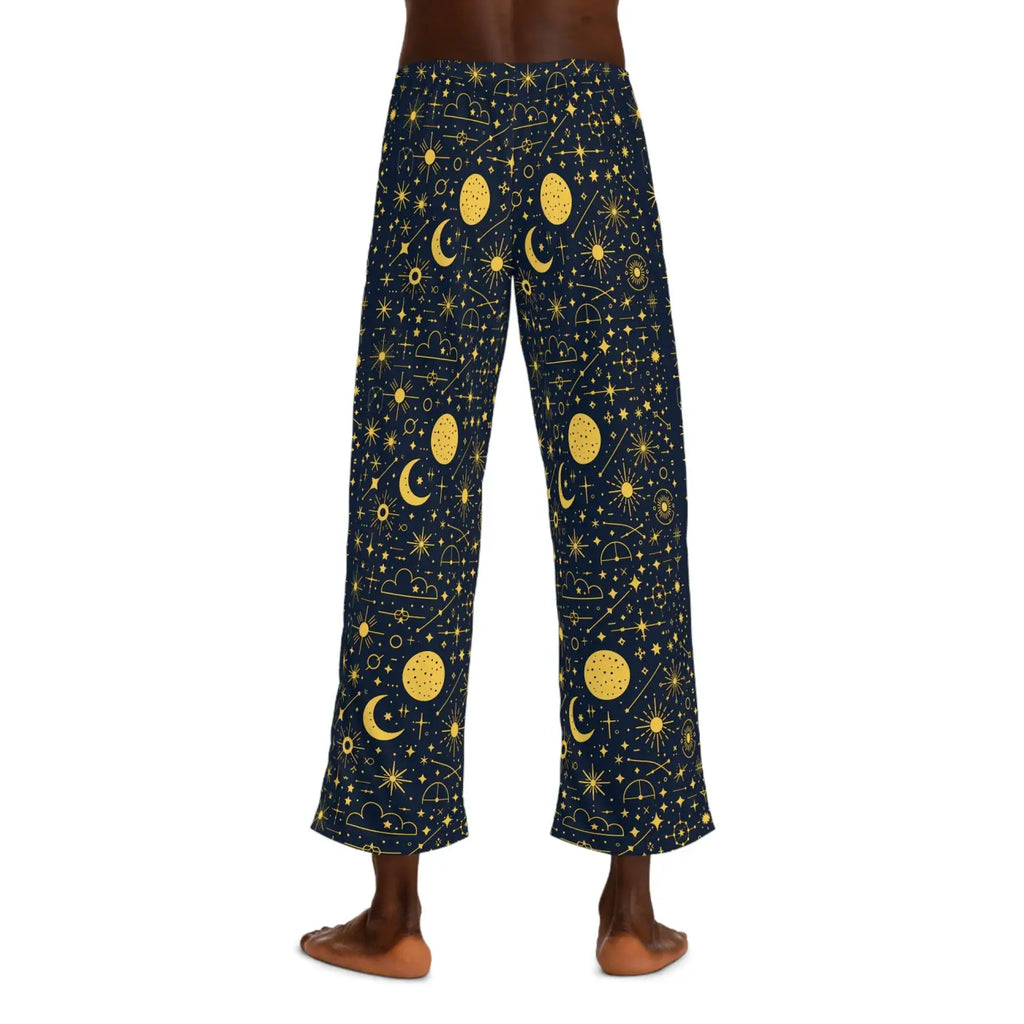 Cozy Stars Pajama Pants - Drawstring Tie Loungewear - DipaliZ