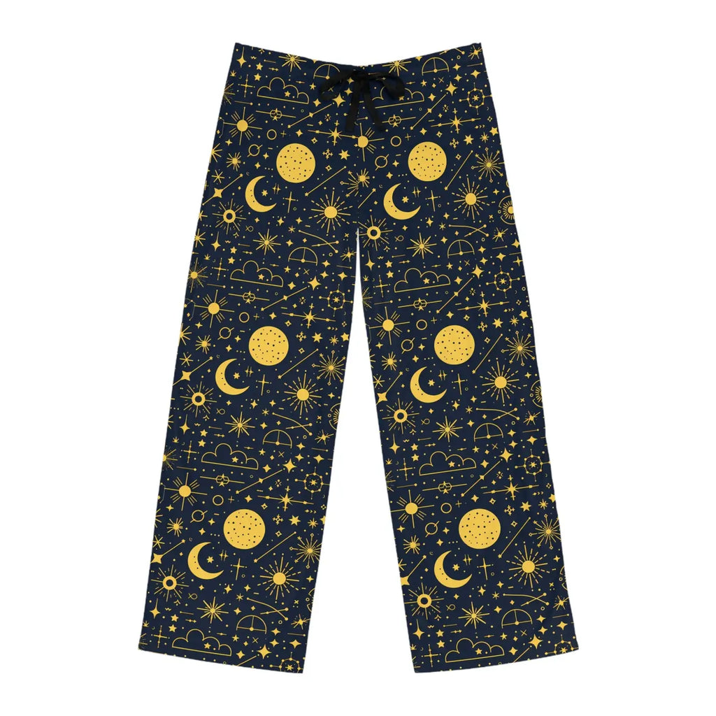 Cozy Stars Pajama Pants - Drawstring Tie Loungewear - DipaliZ