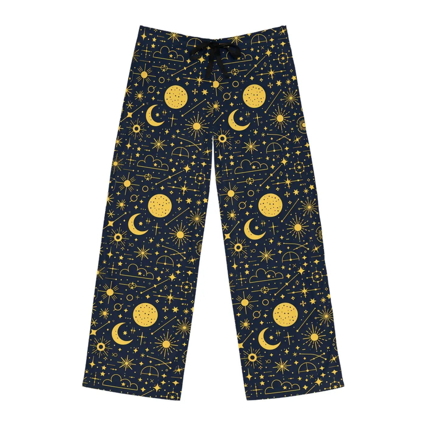 Cozy Stars Pajama Pants - Drawstring Tie Loungewear - DipaliZ